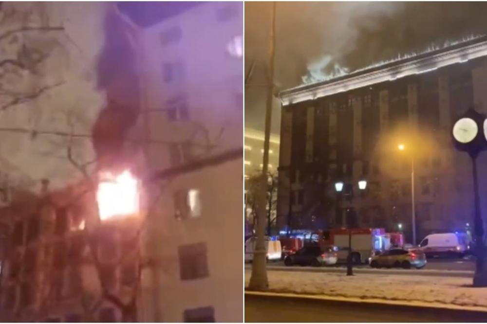 HITNA EVAKUACIJA U MOSKVI: Džinovski požar besni, na terenu su ekipe vatrogasaca! (VIDEO)