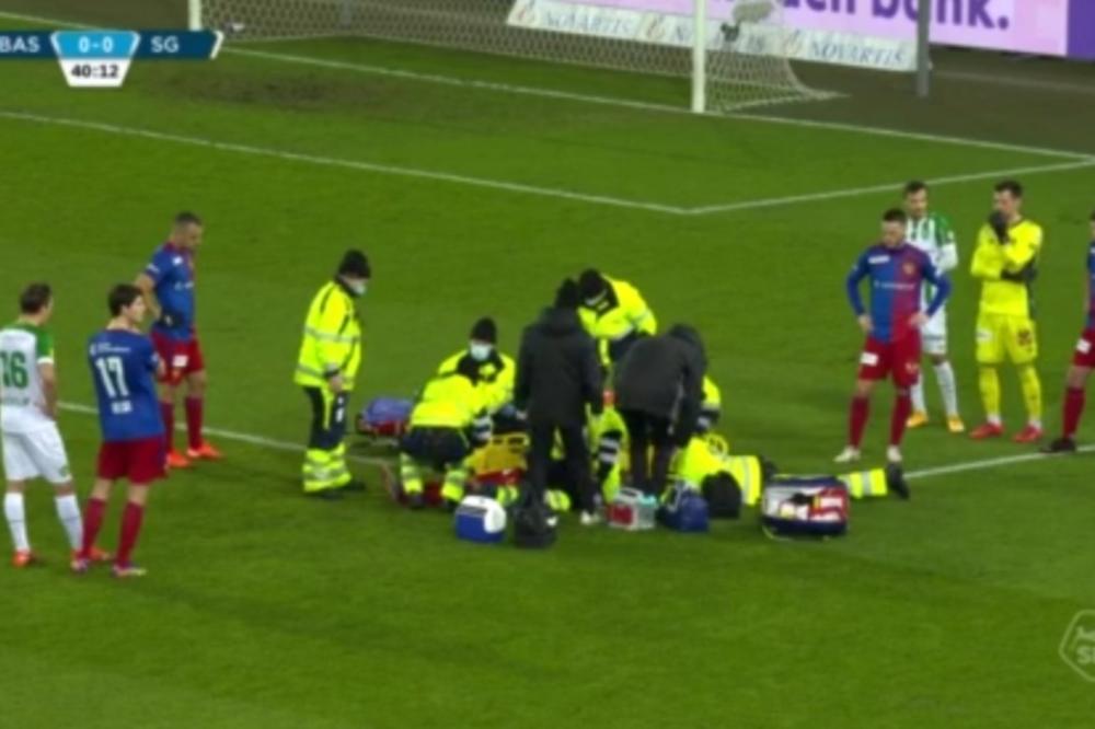 RUTINSKI UDARIO LOPTU GLAVOM, PA ZAVRŠIO U BOLNICI! Igrač Bazela je jedva ostao pri svesti! (VIDEO)