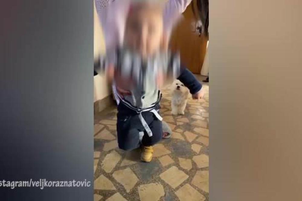 MALI ŽELJKO NAPRAVIO PRVE KORAKE, VELJKO PUCA OD EMOCIJA! Nakon ovih PRIZORA ćete se raznežiti! (FOTO)