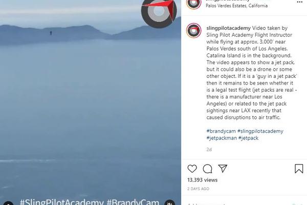 LETEĆI ČOVEK IZNAD LOS ANĐELESA: Da li ovo predstavlja potencijalnu OPASNOST? (FOFO+VIDEO)