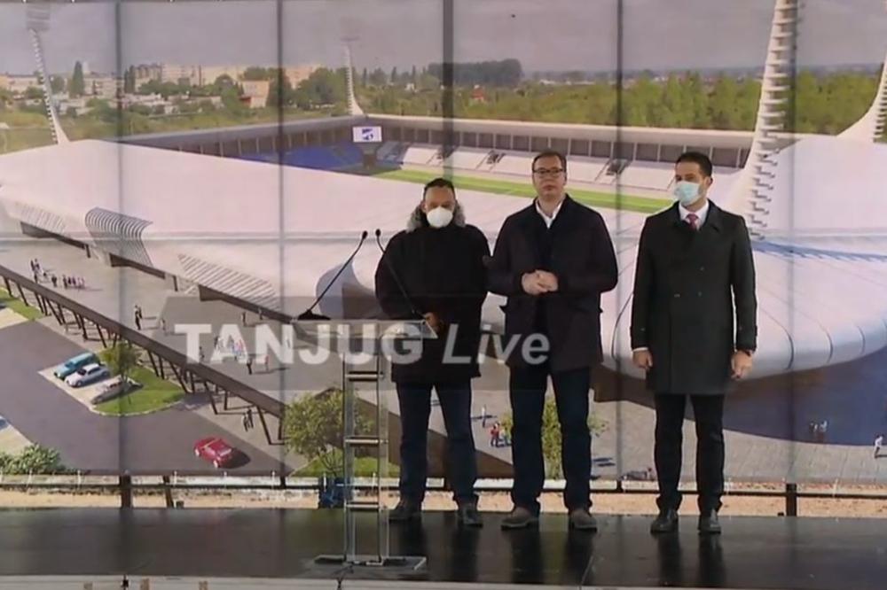 ZAJEČARCI, MORATE DA IMATE SUPERLIGAŠA! Vučić položio kamen temeljac za izgradnju stadiona, pa pričao o studijama!