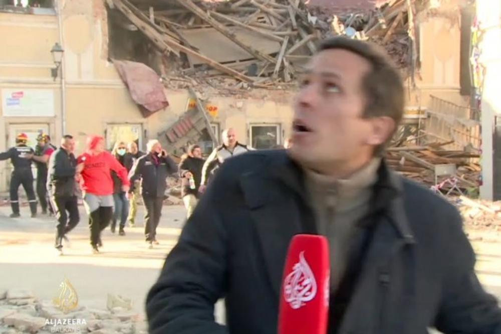 Novi zemljotres u toku javljanja reportera, videlo se urušavanje zgrade: VODITELJ SE IZBEZUMIO! (VIDEO)