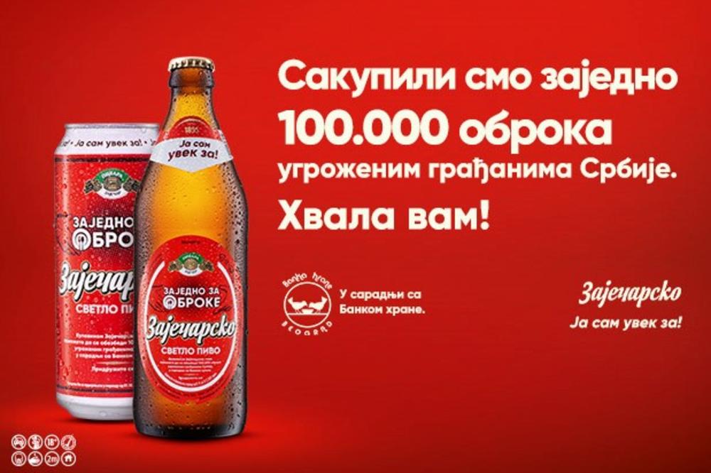 ISPUNJEN CILJ: ZAJEČARSKO PRIKUPILO 100.000 OBROKA UGROŽENIM GRAĐANIMA SRBIJE