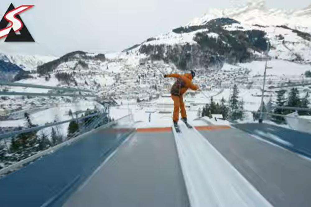 VRATOLOMIJA OD KOJE ZASTAJE DAH! 100 na sat niz skakaonicu, okrenut leđima, pa dvostruki salto na skijama! (VIDEO)