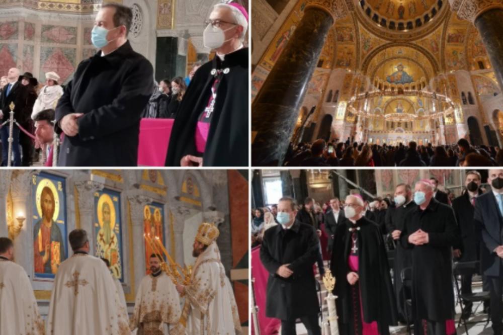 DAČIĆ PRISUSTVUJE BOŽIĆNOJ LITURGIJI! Predsednik Skupštine u najvećem pravoslavnom hramu