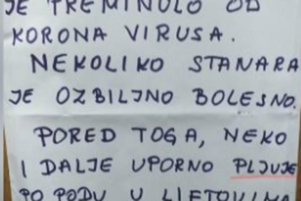 OVA PORUKA NA LIFTU U ZGRADI U NOVOM SADU POKAZUJE ŠTA NIJE U REDU SA NAMA: Pa KAKO je moguće ovo?