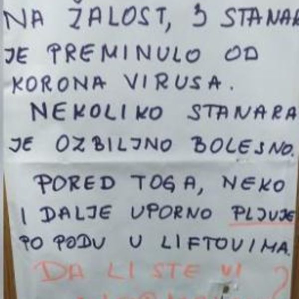 OVA PORUKA NA LIFTU U ZGRADI U NOVOM SADU POKAZUJE ŠTA NIJE U REDU SA NAMA: Pa KAKO je moguće ovo?