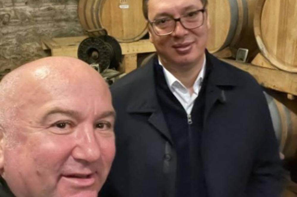VUČIĆ OBIŠAO VINSKI PODRUM HILANDARA: Vekovima se bave proizvodnjom vina iz vinograda odgajanih molitvom i trudom