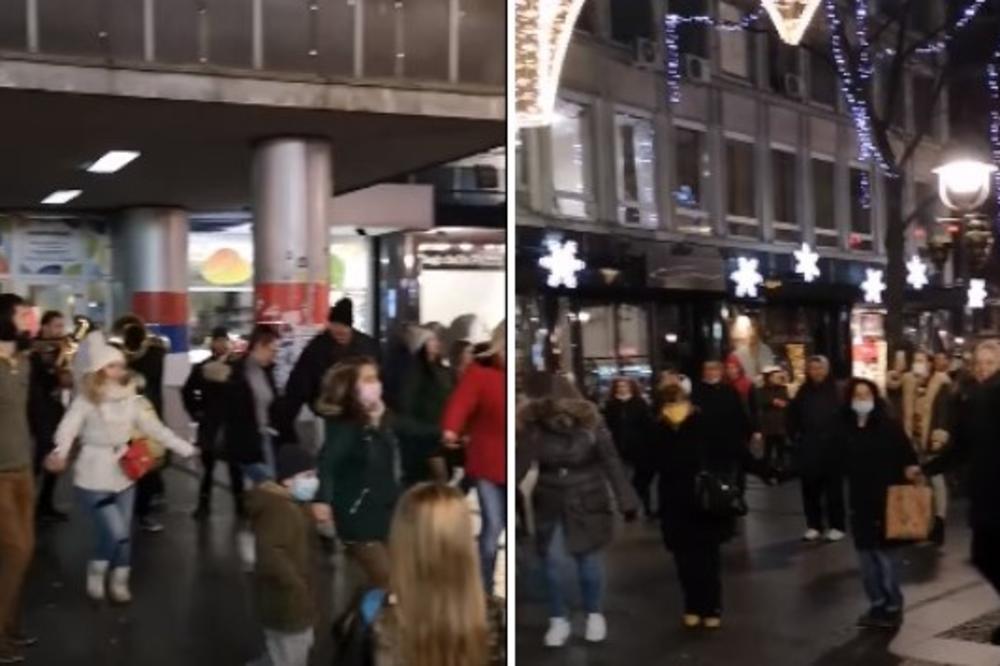 BEOGRAĐANI OPALILI KOLCE U KNEZ MIHAJLOVOJ: Igrao je ko je mogao, praznična atmosfera samo pršti! (VIDEO)