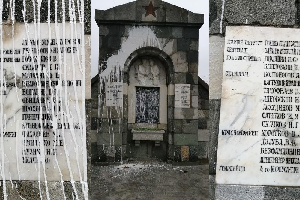 KAKVE LJUDSKE SVINJE SU OVO URADILE??? Oskrnavljen spomenik RUSKIM I SRPSKIM HEROJIMA U BEOGRADU! (FOTO)