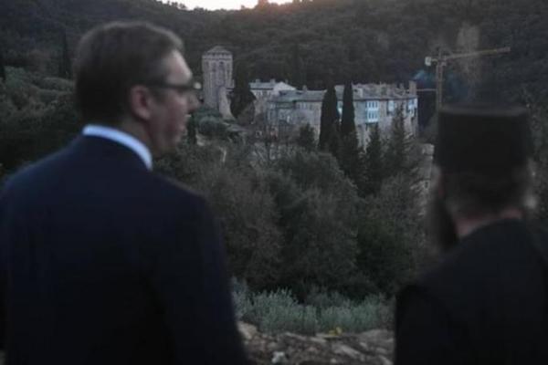 VUČIĆ U POSETI HILANDARU: Za dve godine biće završena njegova obnova!