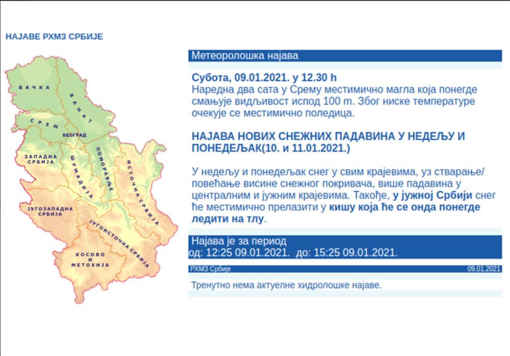 Meteorološka najava