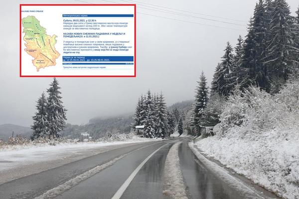 RHMZ OBJAVIO UPOZORENJE ZA CELU SRBIJU: Najavili da haos tek stiže, i to u nedelju i ponedeljak (FOTO)