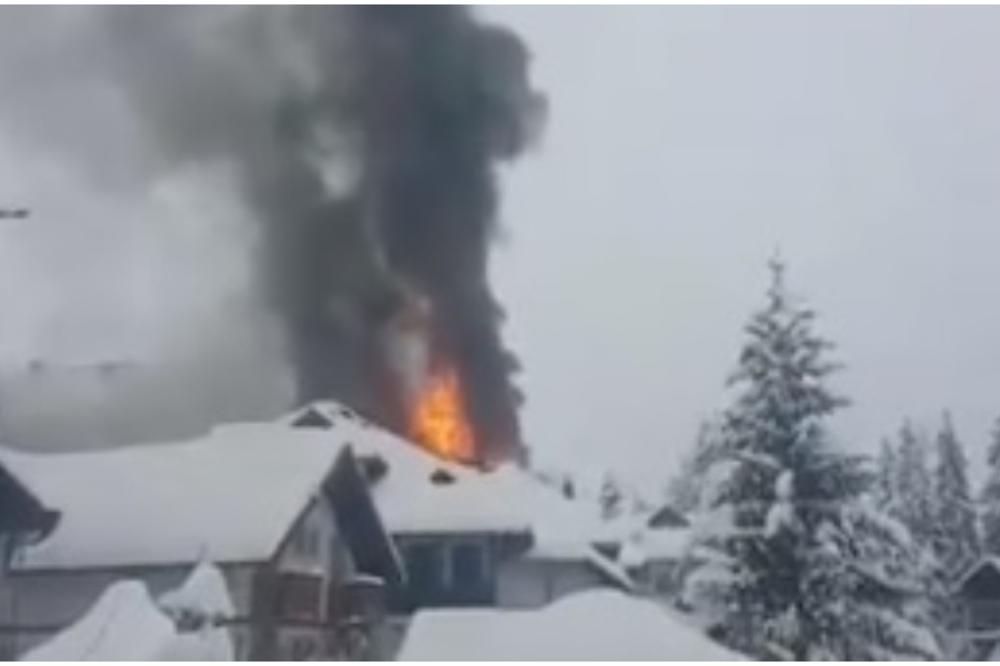 OVAKO GORI ZLATIBOR! Snimak sa lica mesta, vatra guta krov, prizor je zastrašujuć (VIDEO)