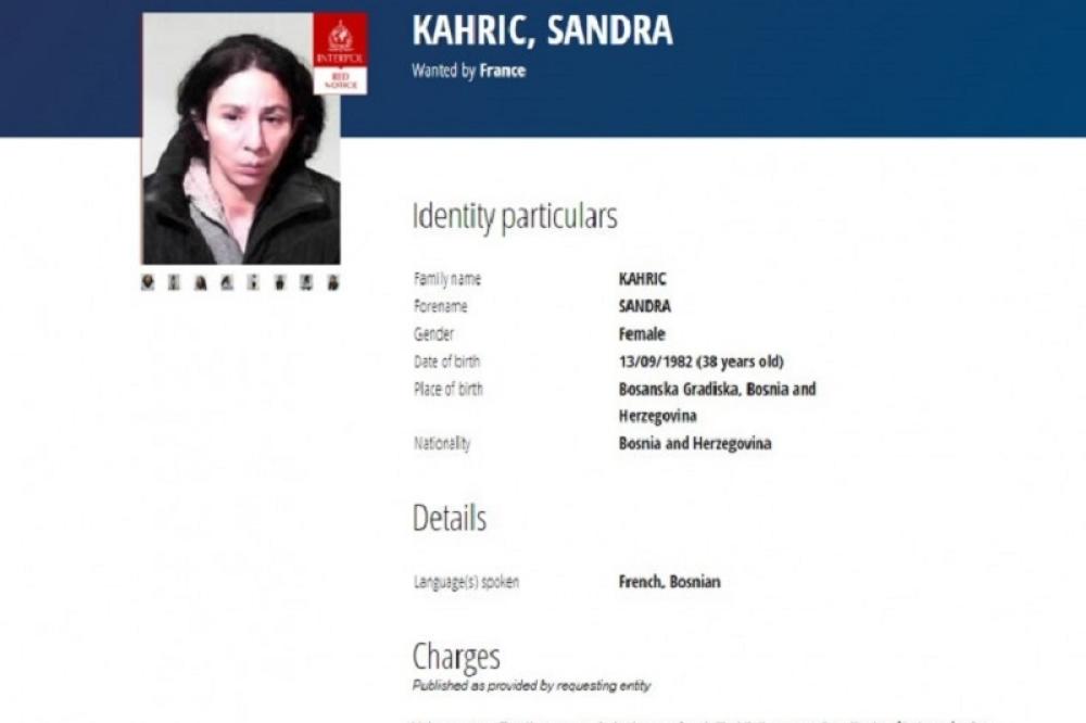 Francuska raspisala crvenu Interpolovu poternicu za Bosankom Sandrom: Sve OVO joj se stavlja na teret!