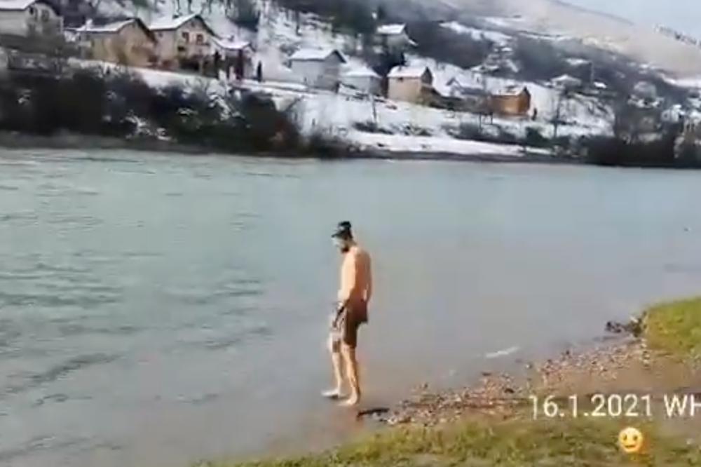 SULJO ZAPLIVAO U LEDENOJ DRINI! Snimak koji je ostavio sve bez reči a sami se uverite ZAŠTO!