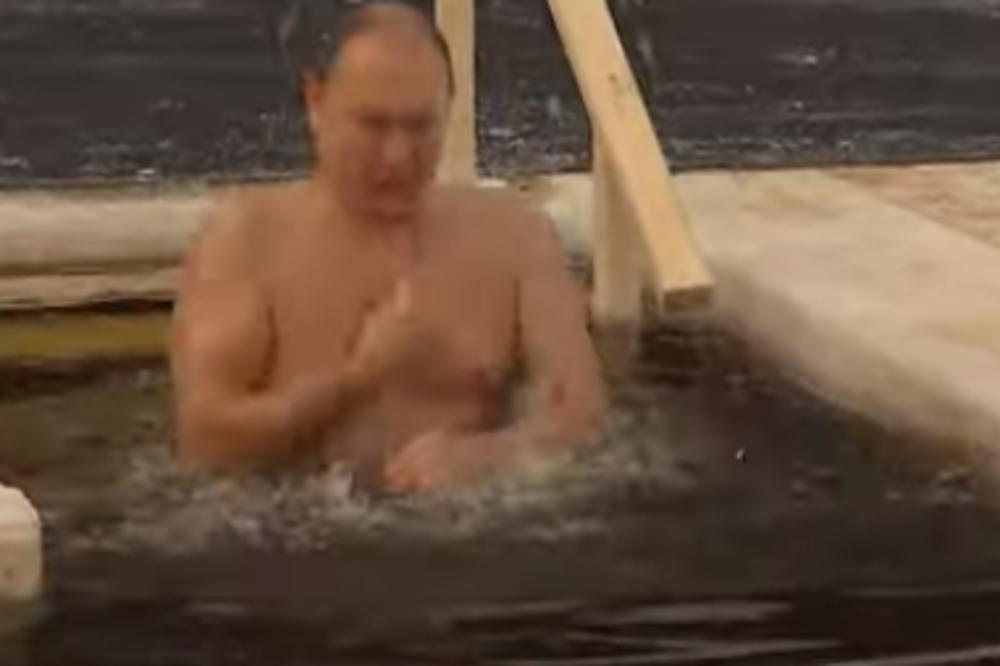 PUTIN SE SA 3 PRSTA PREKRSTIO, PA NESTAO U LEDENOJ VODI! Ruski predsednik ispoštovao BOGOJAVLJENJE! (VIDEO)