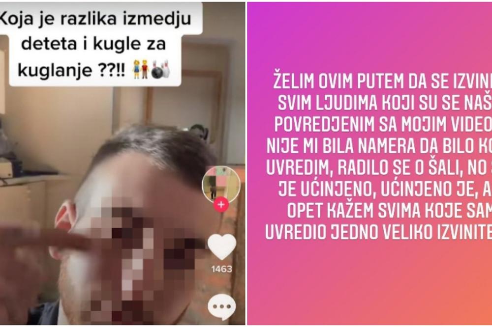 KOJA JE RAZLIKA IZMEĐU DETETA I KUGLE ZA KUGLANJE? Još jedan ODVRATAN ISPAD na TikToku, ovog puta se IZVINIO!