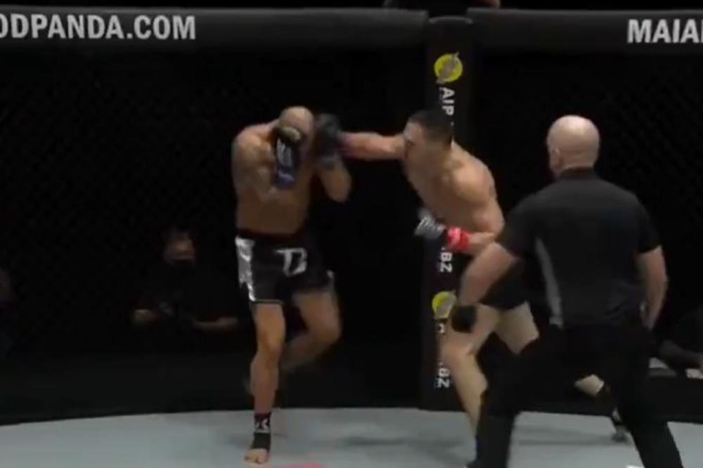 OPAČIĆ TOPOVSKIM UDARCIMA URNISAO PROTIVNIKA: Srbin bije kao Sveti Ilija! Sudija morao da prekine borbu!