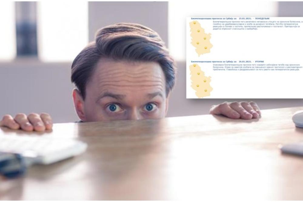 RHMZ OBJAVIO BIOPROGNOZU! Pogledajte kako drastične promene temperature utiču na nas, nije naivno, svi smo pogođeni