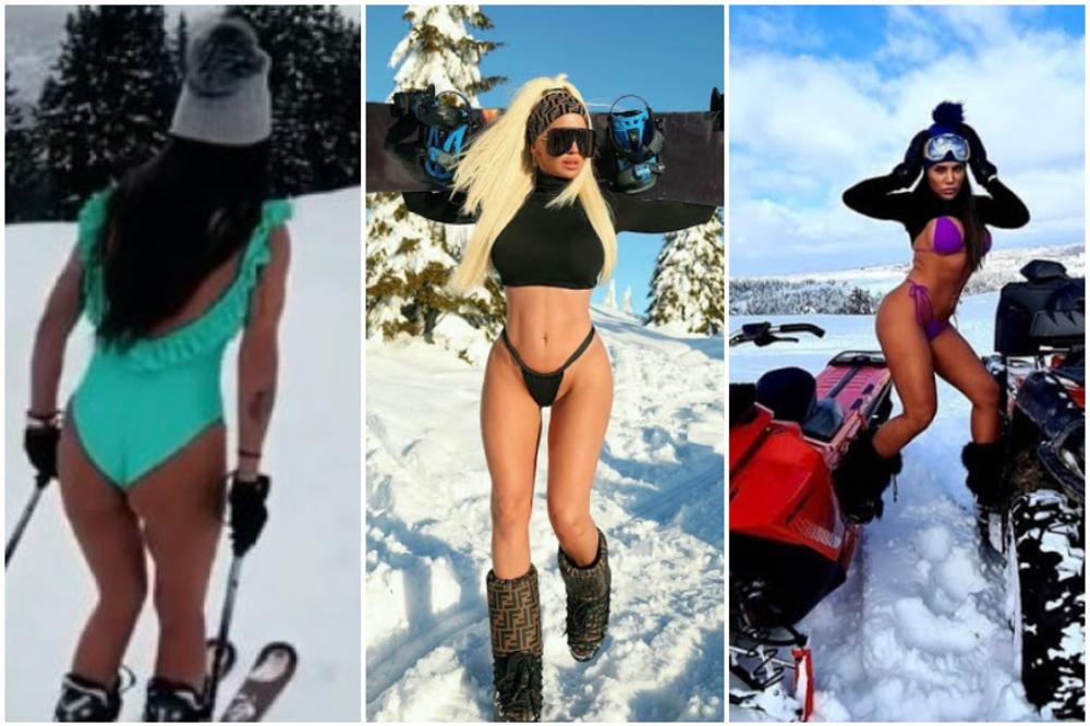ŽARILE I PALILE PLANINAMA! Sve naše poznate dame koje su NA MINUSU GOLOTINJOM PRKOSILE SNEGU! (FOTO)