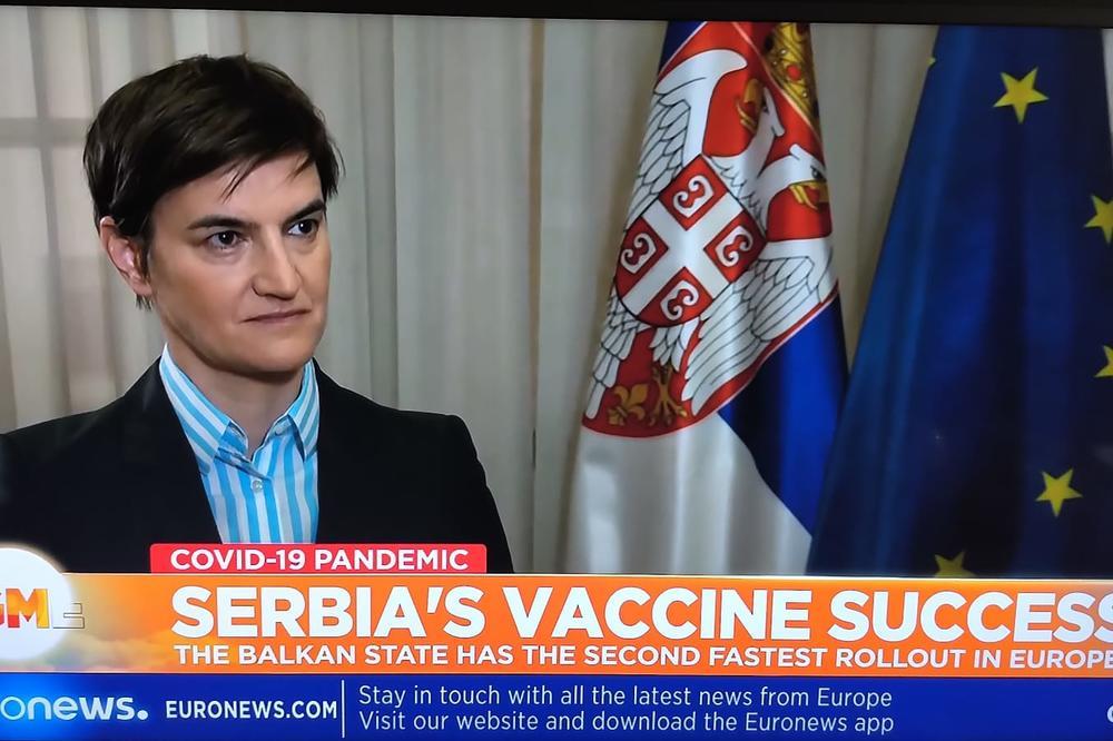VELIKI USPEH: Premijerka Brnabić u jutarnjem na Euronjuzu o imunizaciji u našoj zemlji!