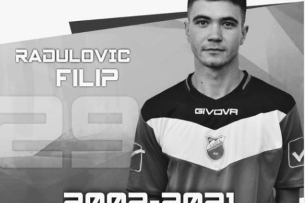 NEKA TI JE VEČNA SLAVA FIĆO! Fudbalski klub se oprostio od mladog igrača (19) poginulog u nesreći kod Vršca