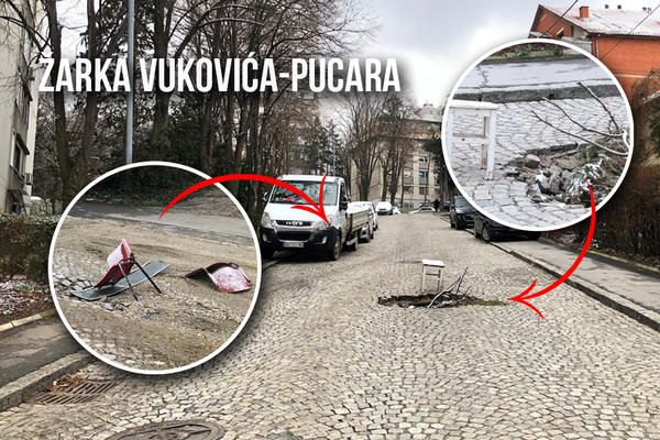 VOZAČI OPREZ! OGROMNA RUPČAGA NA BANOVOM BRDU: Puna je KAMENJA, a tu su i stolice! (FOTO)