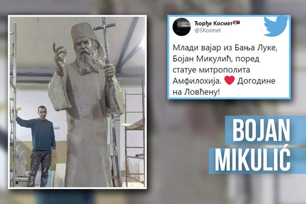 CEO REGION PRIČA O BOJANU MIKULIĆU: Mladi vajar je napravio veličanstvenu skulpturu mitropolita Amfilofija! (FOTO)