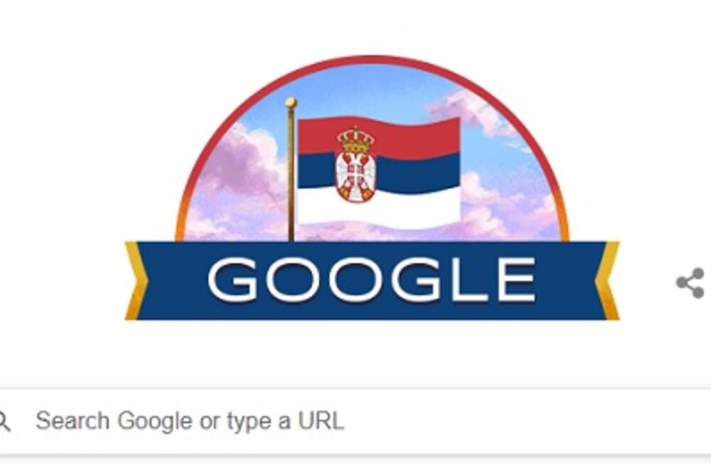 DAN DRŽAVNOSTI! Srpska zastava na naslovnoj strani Gugla
