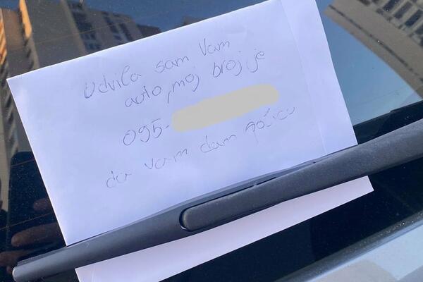 OVA ŽENA JE ODUŠEVILA SVE! Udarila je automobil čoveku na parkingu i ostavila mu PORUKU zbog koje svi APLAUDIRAJU!