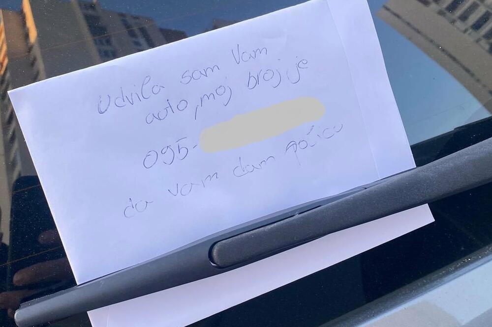 OVA ŽENA JE ODUŠEVILA SVE! Udarila je automobil čoveku na parkingu i ostavila mu PORUKU zbog koje svi APLAUDIRAJU!