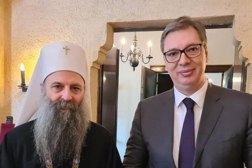 Počeo sastanak predsednika Vučića i patrijarha Porfirija