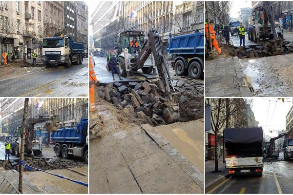 PRVE FOTOGRAFIJE DŽINOVSKE RUPE KOD BEOGRAĐANKE: Stigla je i TEŠKA MEHANIZACIJA (FOTO)