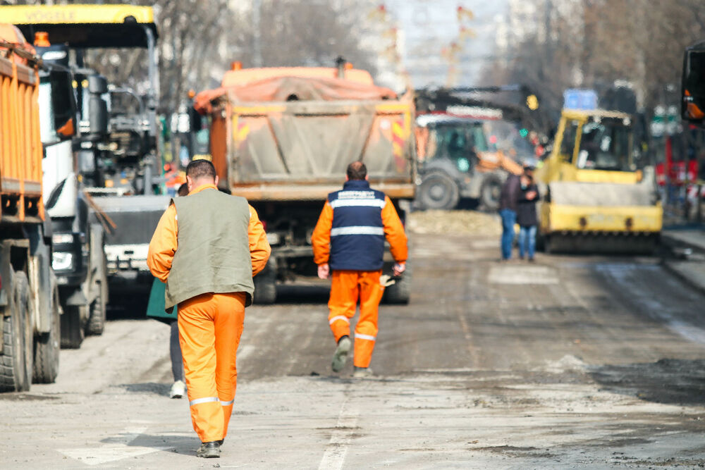 Kralja Milana, cev kralja milana, Ulica, Beograđanka, Radovi na putu, vodovod, Gradilište