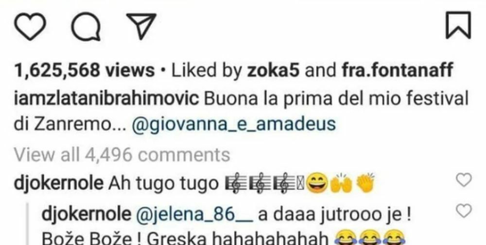 Novak Đoković, Zlatan Ibrahimović