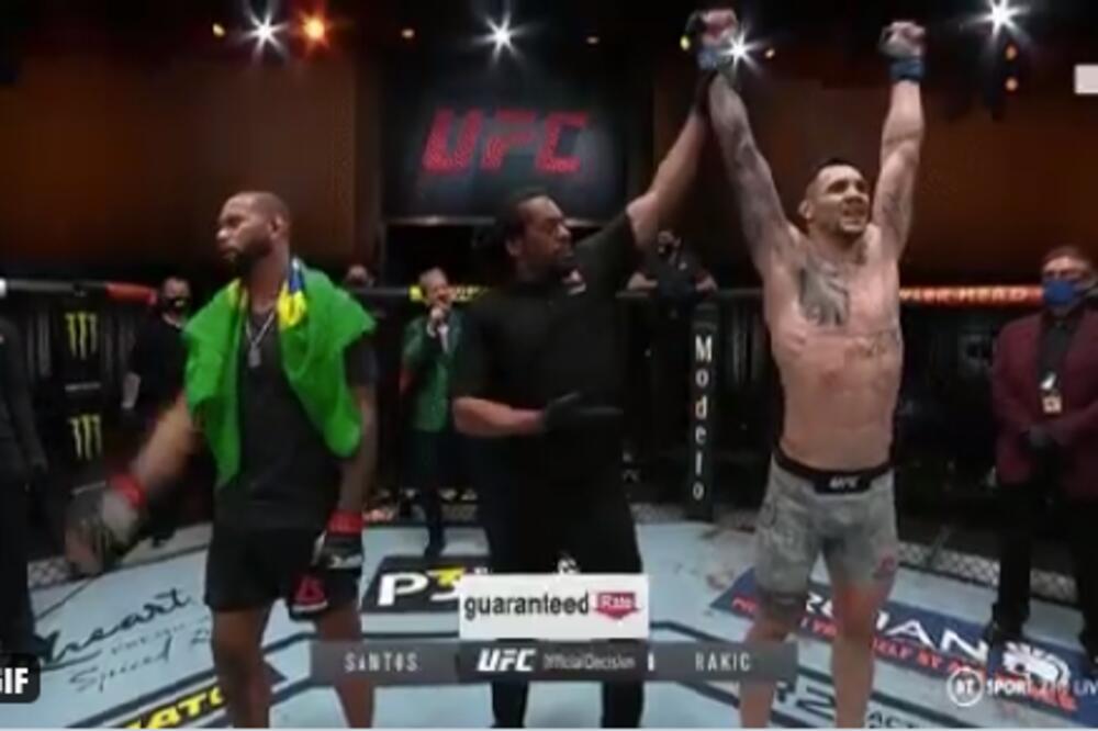 RAKIĆ ODOLEO BRAZILSKOM "ČEKIĆU" I SLAVIO POBEDU KARIJERE! Srpski MMA borac sada napada šampionski pojas! (VIDEO)