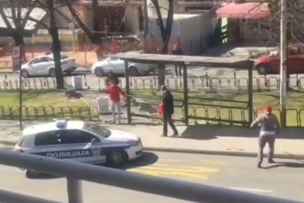 SKANDAL U BEOGRADU: Pljačkaš hteo da pobegne, momci brzo intervenisali, NEVEROVATNA SCENA! (VIDEO)