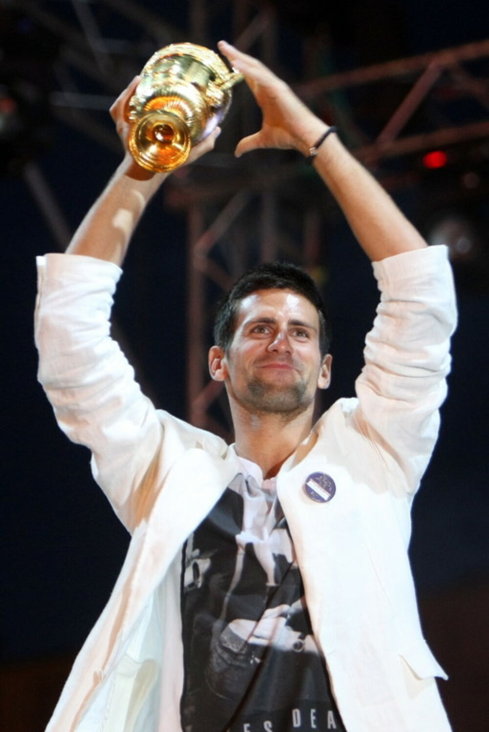 Novak Đoković na dočeku u Beogradu posle osvajanja prvog Vimbldona 2011.