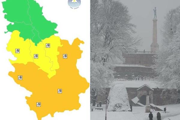 NOĆAS NAM STIŽE LEDENI TALAS, RHMZ UPALIO METEOALARM: Zabeleće se i GLAVNI GRAD