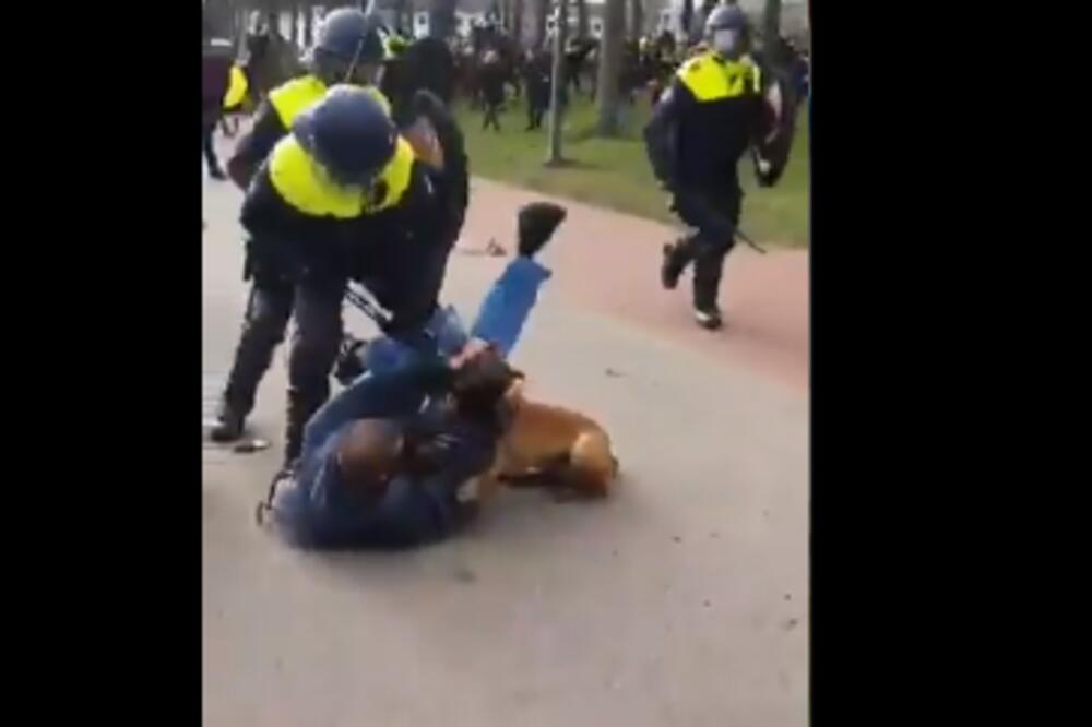 PROTEST U HAGU: Policija koristila VODENE TOPOVE i PALICE (VIDEO)