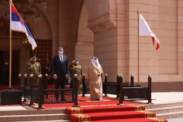 SRBIJI UKAZANO OGROMNO POŠTOVANJE: Bahrein prelepim snimcima prikazao posetu Aleksandra Vučića (VIDEO)