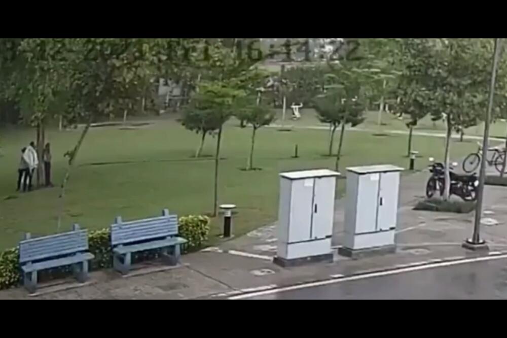 SAKRILI SU SE ISPOD DRVETA ZA VREME OLUJE: Stravičan događaj koji je usledio zabeležila je KAMERA! (VIDEO)