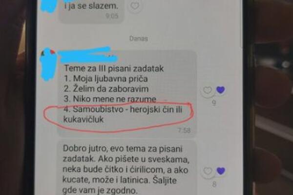 SKANDALOZNA TEMA ZA PISMENI ZADATAK U SRBIJI: Samoubistvo kao HEROJSKI ČIN, da li je ovo REALNO? (FOTO)