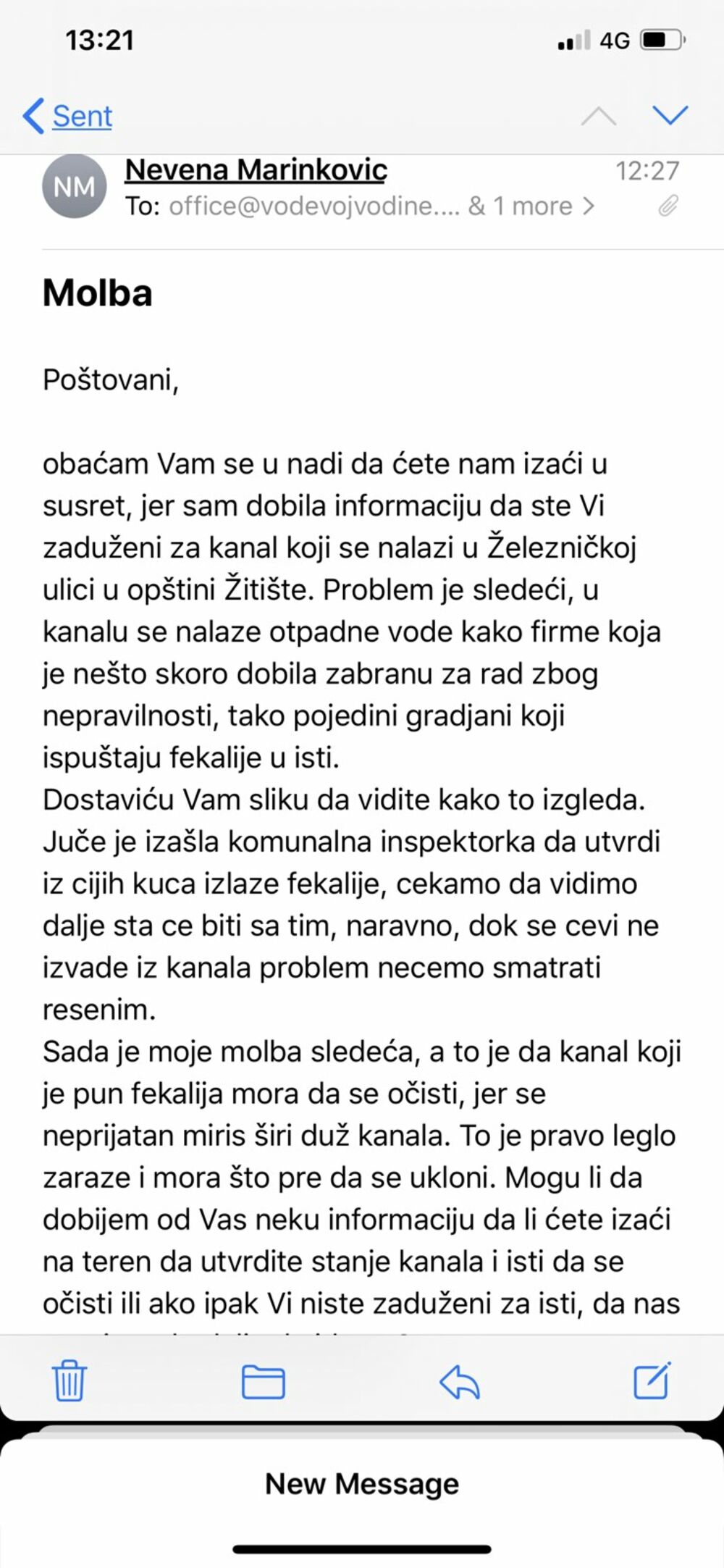 Žitište mejlovi