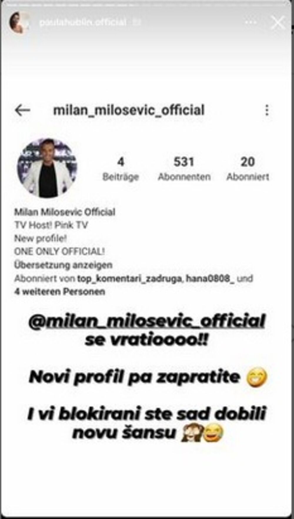 zabava, zadruga, milan milošević