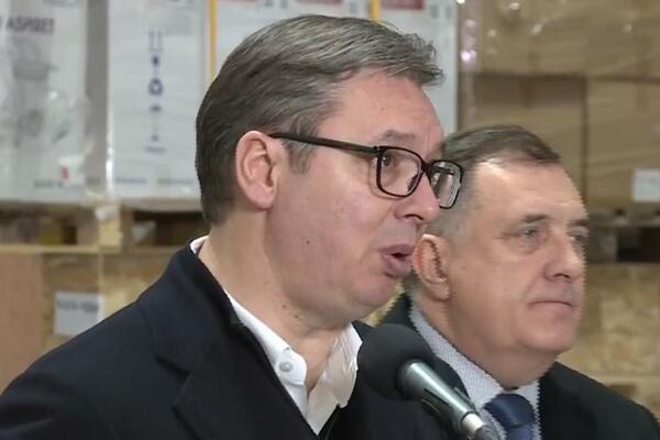 PREDSEDNIK VUČIĆ URUČIO DONACIJU REPUBLICI SRPSKOJ: Više od 20 respiratora i oko 10.000 maski!