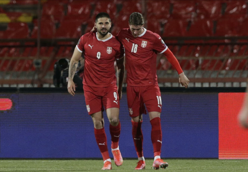 Srbija - Irska, Aleksandar Mitrović, Dušan Vlahović