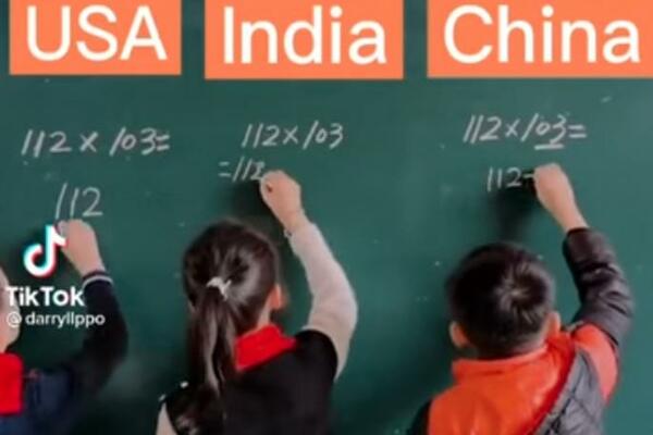 SISTEM MNOŽENJA NA TRI POTPUNO RAZLIČITA NAČINA: Američki, Indijski i Kineski, koji je najbrži? (VIDEO)