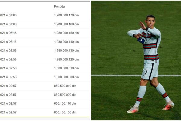 SRAMOTA! Vatrogasac stavio Ronaldovu traku na aukciju da pomogne bolesnom detetu, a PUKLA JE BRUKA! CENA PADA!